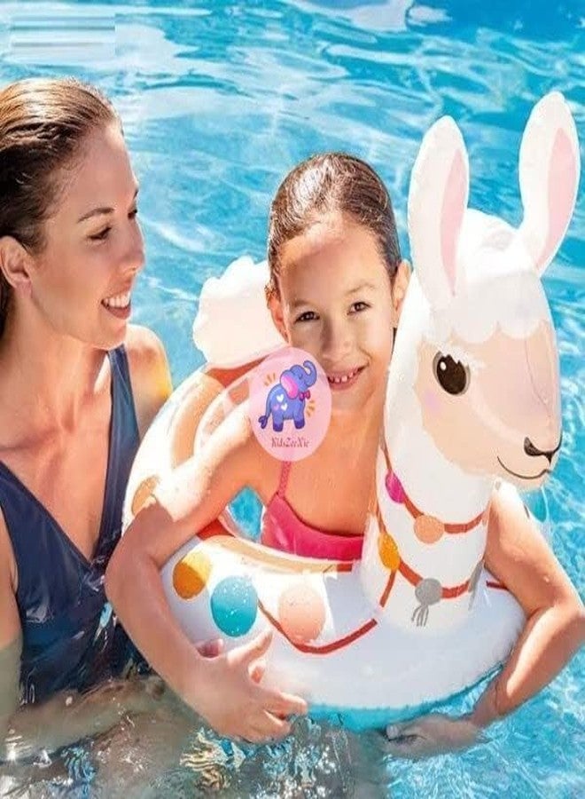 KidsZeeNie® Cute Animal Inflatable Swimming Ring Summer Fun|Anti Flip Tube for Kids 3 to 6 Boys,Girls| Circle Float Swim Tube for Pool Party, Lake, Beach (33IN) (Llama Big) - Image 3